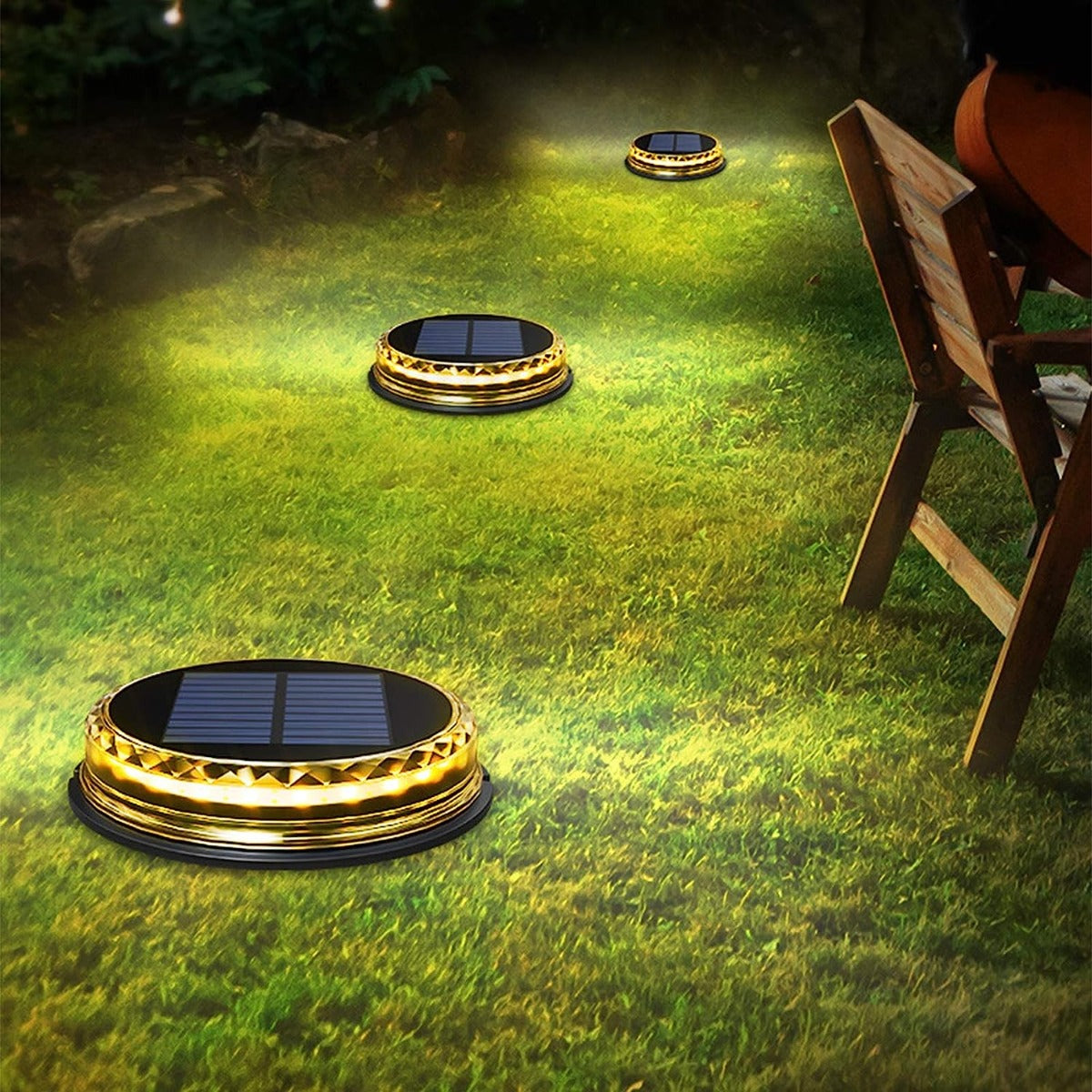 Luce solare led da giardino esterno picchetto segnapasso luce caldaTE-B0426