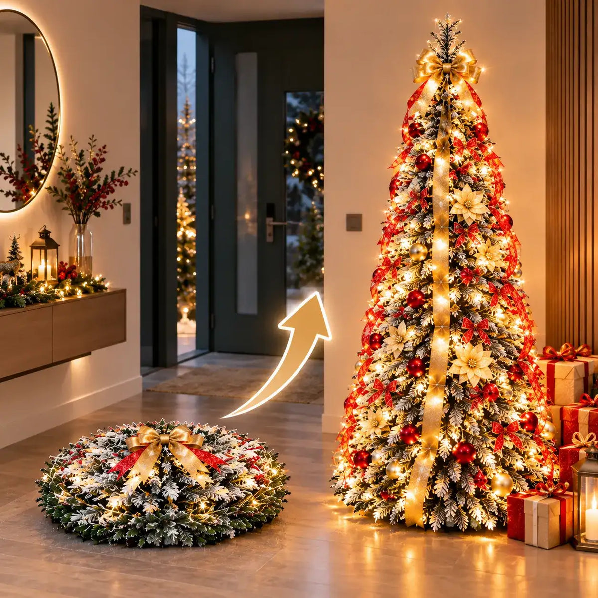Albero pop-up 180cm neve - Mercatone Smart