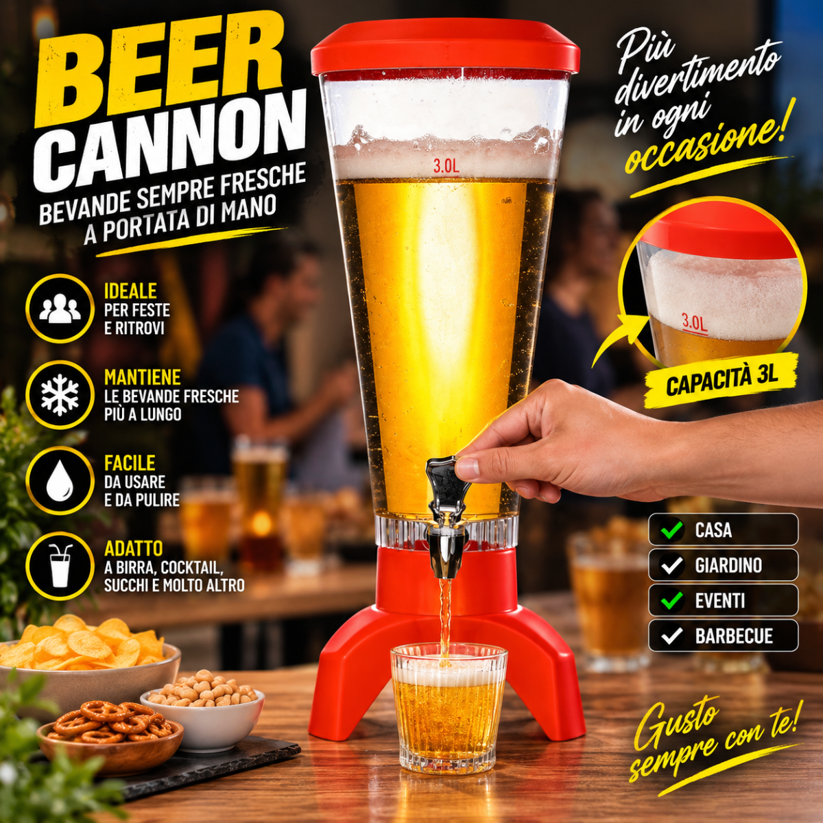 Dispenser Birra a Torre 3Lt