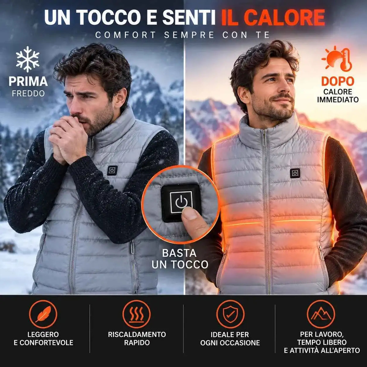 Gilet Riscaldante Unisex USB - MercatoneSmart.it