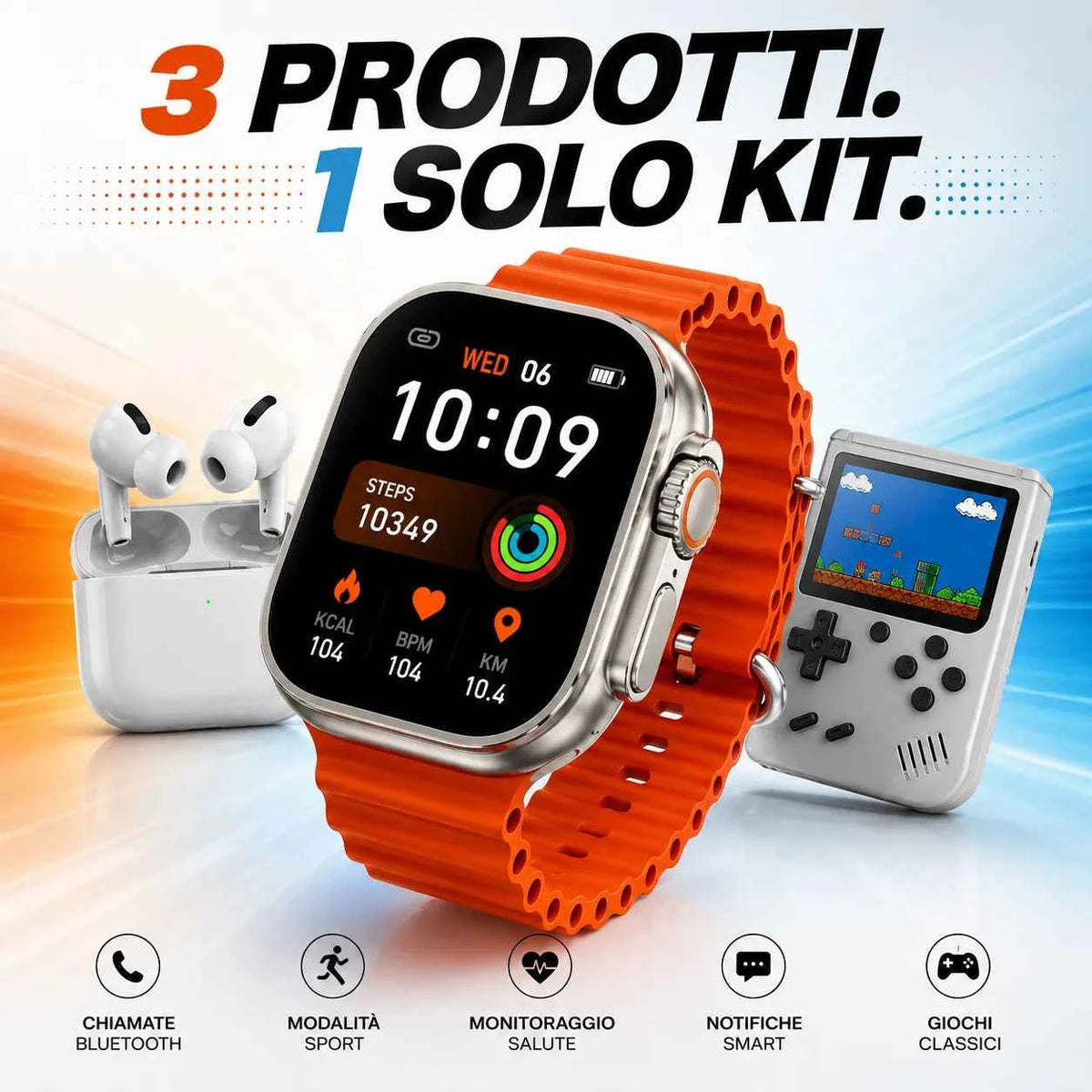 Smartwatch M5 Ultra 3in1 - MercatoneSmart.it
