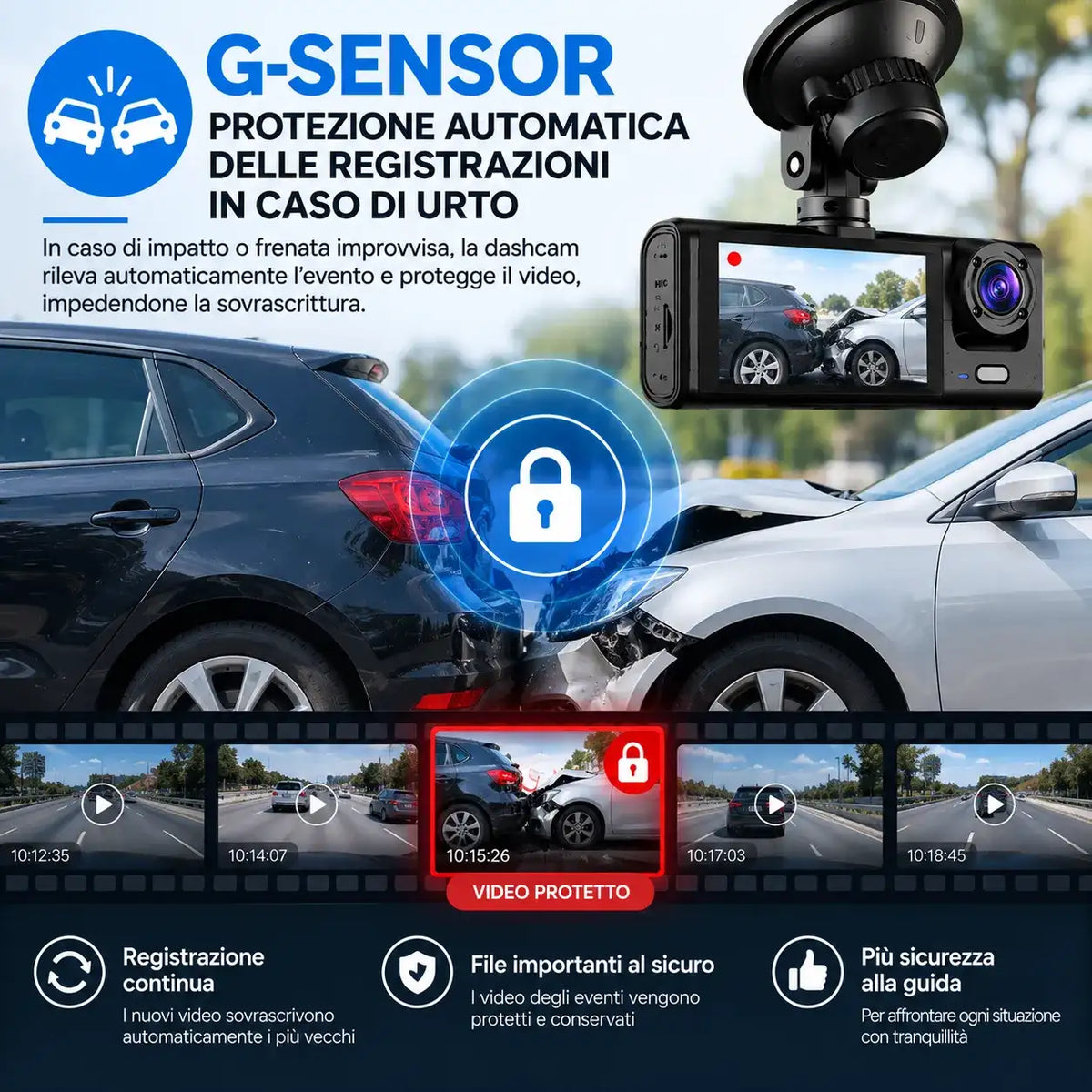 Dash Cam Auto WiFi Full HD - MercatoneSmart.it
