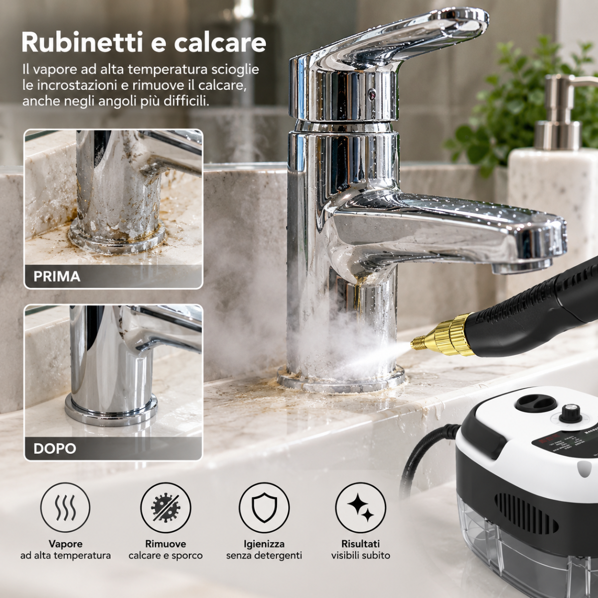 Pulitore a Vapore 2500W