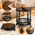 Tavolino carrello rotondo (nero)
