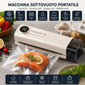 Macchina Sottovuoto Portatile Senza Fili Ricaricabile USB con Display LED Digitale | Sigillatrice Sottovuoto per Alimenti Umidi e Secchi Wet & Dry