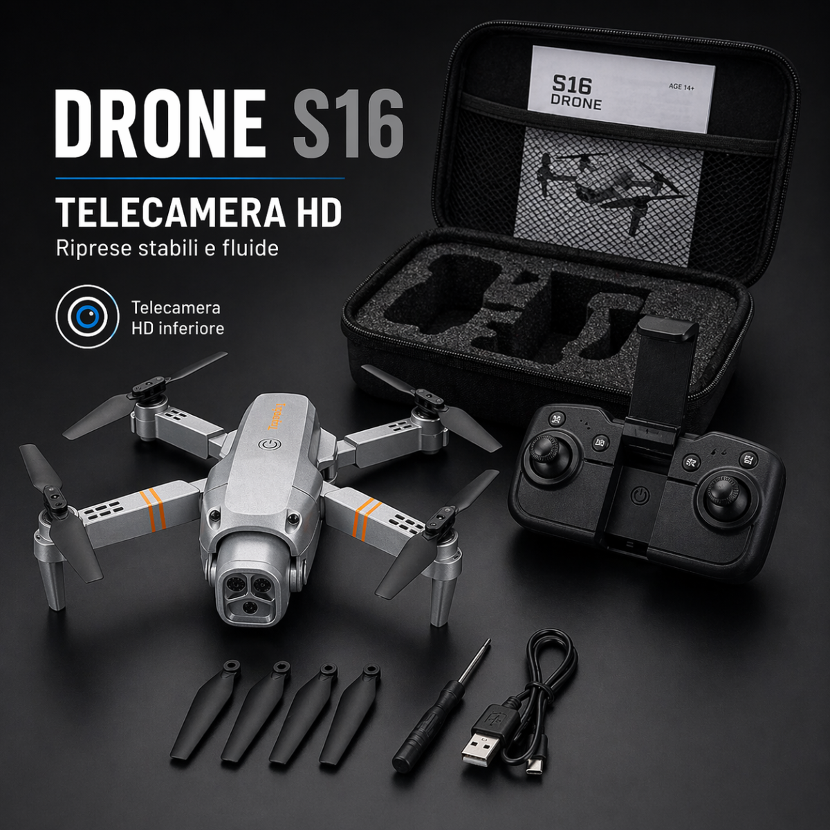 Drone S16 WiFi 4K - MercatoneSmart.it