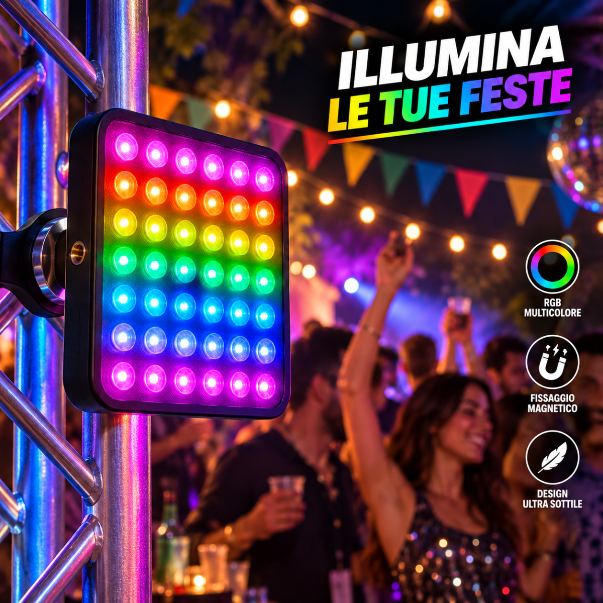 Pannello LED RGB Magnetico