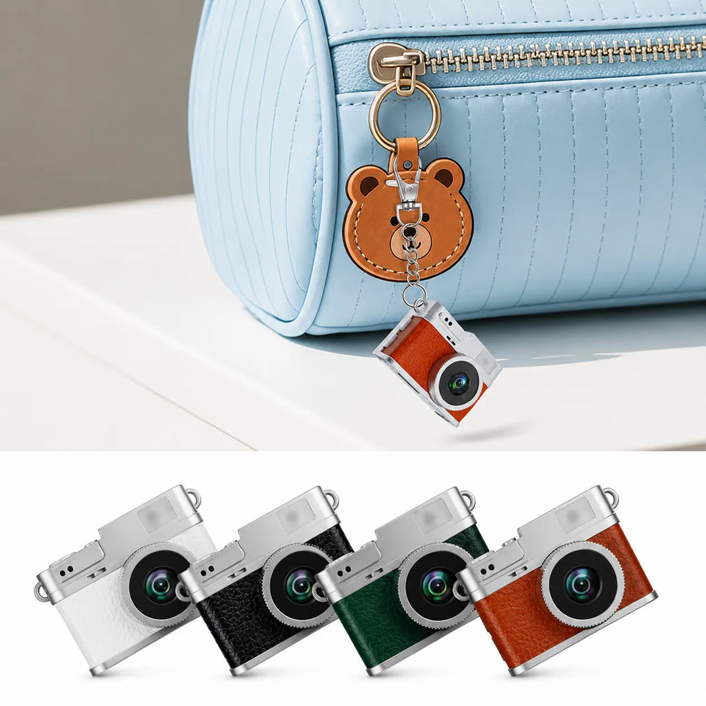 Mini Fotocamera Portachiavi HD 1080P – Nano Camera Retrò con Schermo IPS 0,96", Batteria Ricaricabile e Supporto TF fino a 128GB
