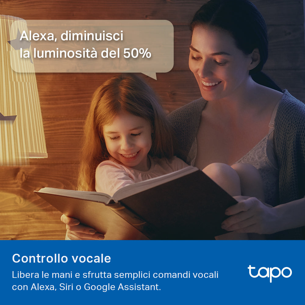 Tapo L535E Lampadina LED Smart Wi-Fi Multicolore E27, Extra-Luminosa, Controllo Vocale con Alexa, Certificata Matter