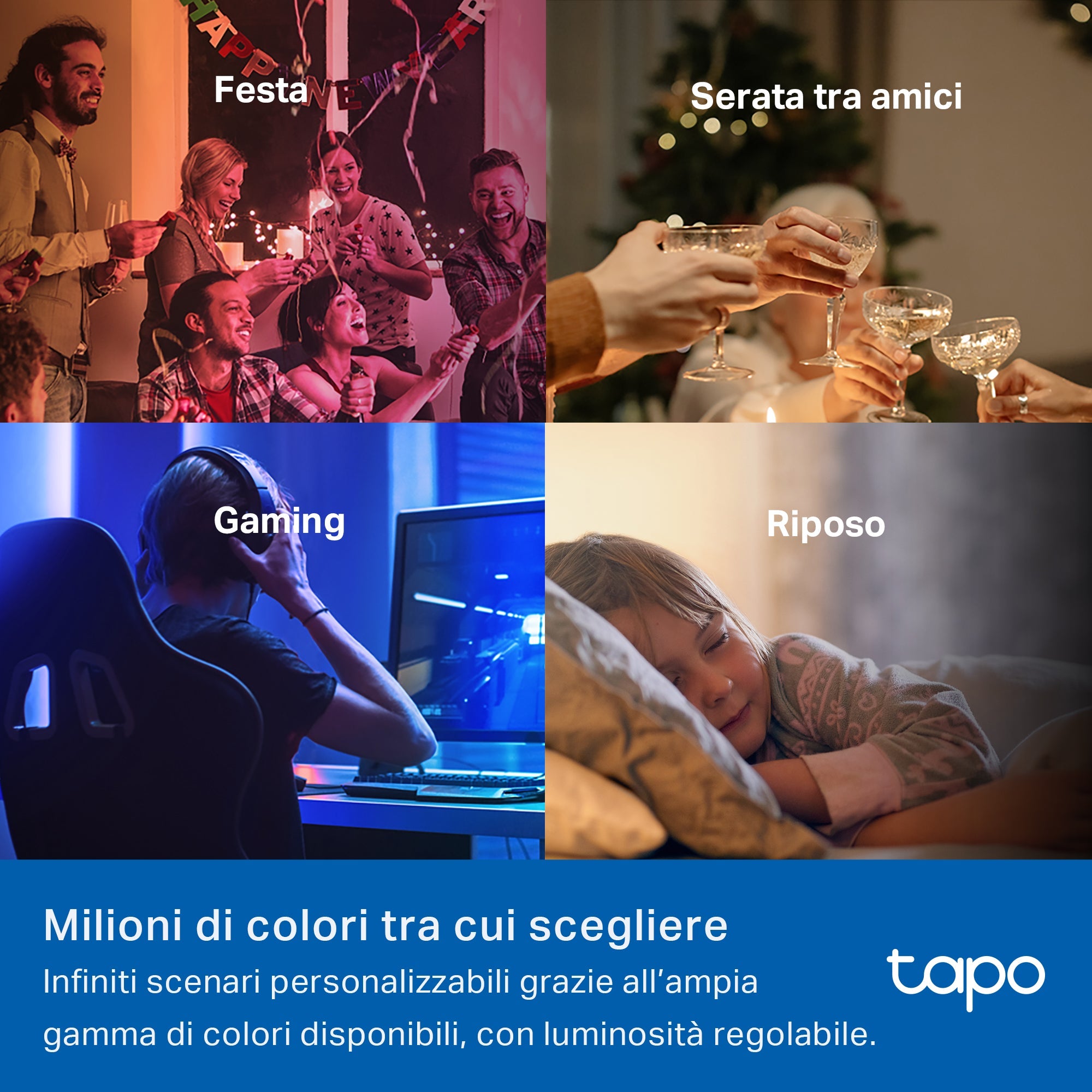 Tapo L430C Lampadina Smart Wi-Fi E14, Multicolore e Dimmerabile, Controllo Vocale con Alexa/Google TP-Link Showroom viveresmart.store & augmentedrealityoffers.com - P. IVA 02867250694 - DI PENTA ALESSIO - VIALE NETTUNO 167, 66023, FRANCAVILLA AL MARE (CH) - REA CH-438573