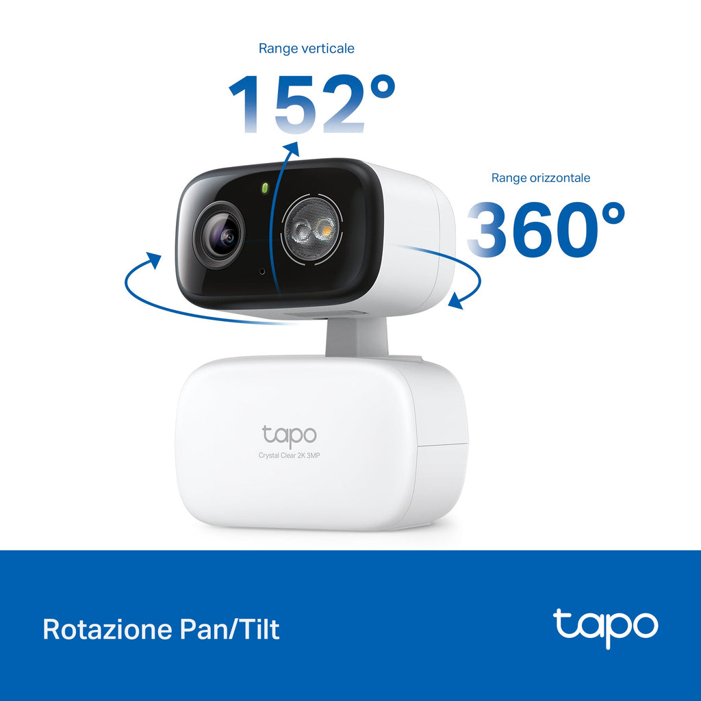 Tapo C216 Telecamera Wi-Fi Esterno/Interno 2K 3MP, 360° Visuale, Visione Notturna a Colori, ⚠️Non a batteria TP-Link Showroom viveresmart.store & augmentedrealityoffers.com - P. IVA 02867250694 - DI PENTA ALESSIO - VIALE NETTUNO 167, 66023, FRANCAVILLA AL MARE (CH) - REA CH-438573