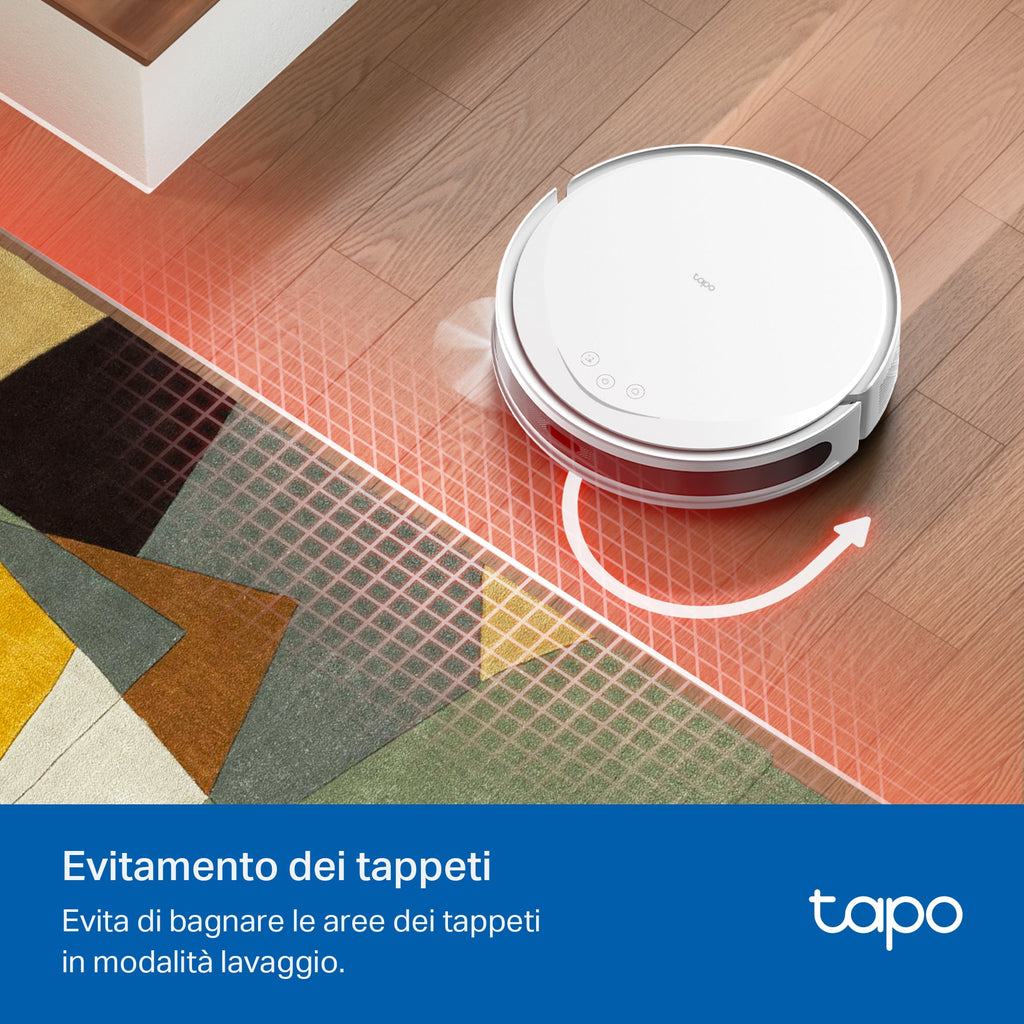 Tapo RV20 Max Plus White Robot Aspirapolvere, All-in-one, Navigazione LiDAR MagSlim,⚠️Aggiungi al carrello: Un Faretto LED gratis!