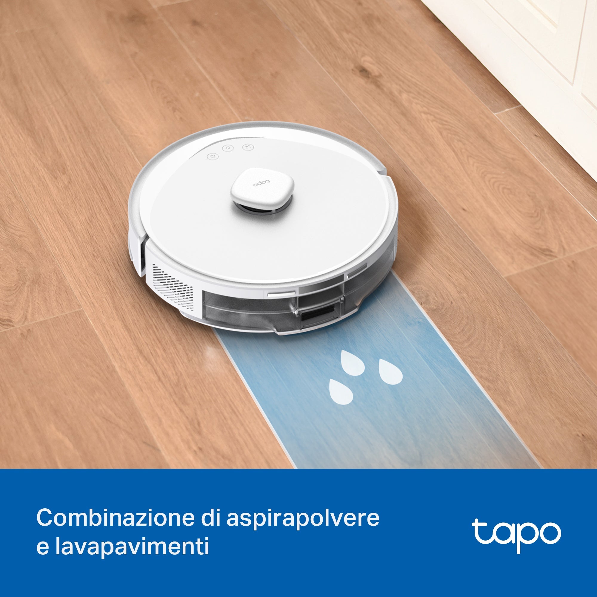 Tapo RV30 Max White Robot Aspirapolvere, Doppia Navigazione LiDAR+IMU, ⚠️Offerta Prime Una Videocamera In Omaggio