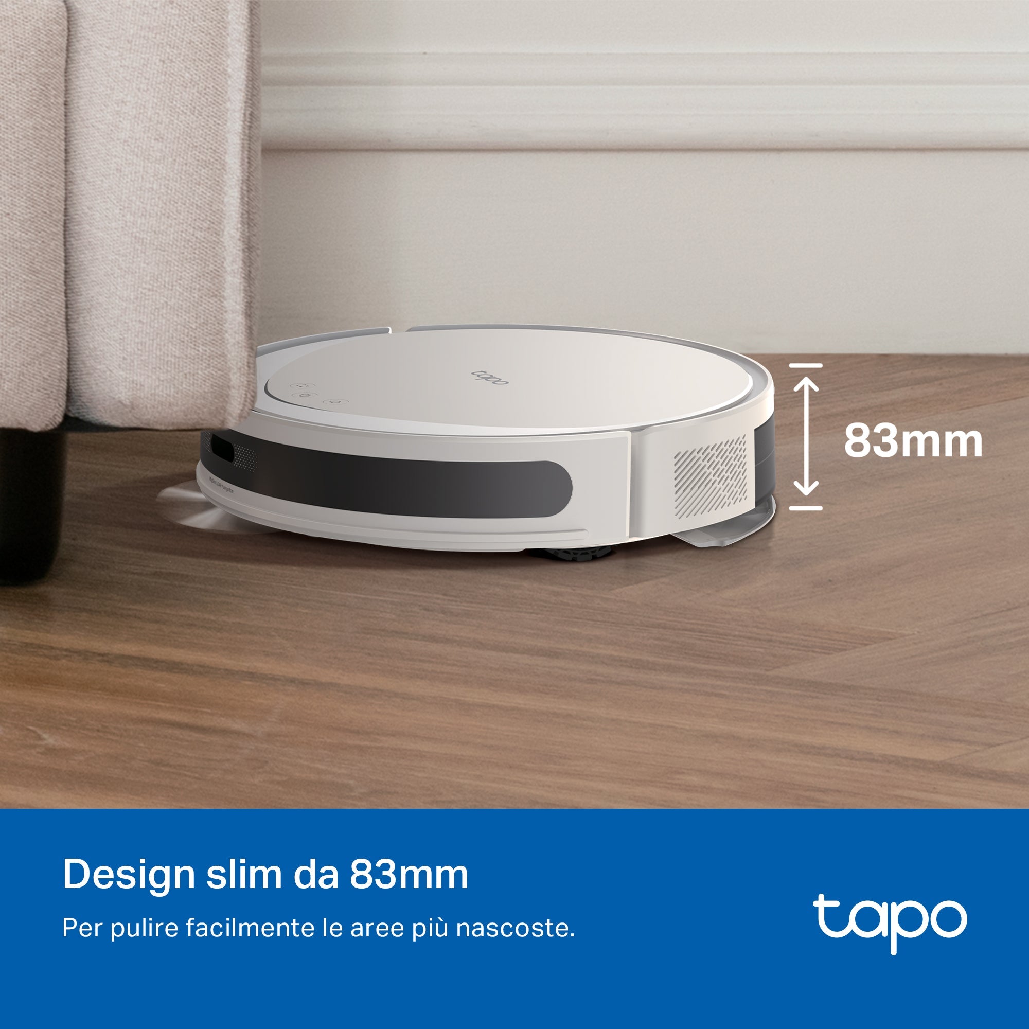 Tapo RV20 Max White Robot Aspirapolvere, Navigazione LiDAR MagSlim, ⚠️Offerta Prime Una Videocamera In Omaggio