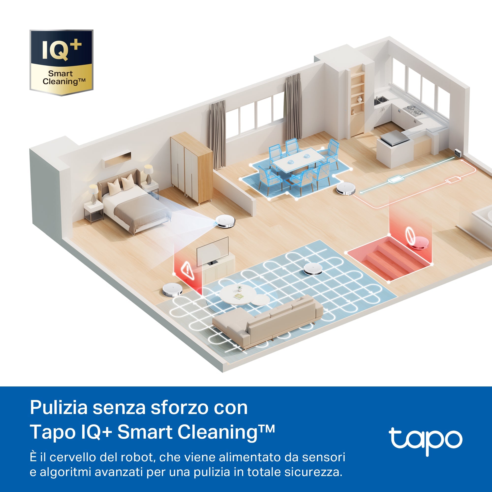 Tapo RV20 Max White Robot Aspirapolvere, Navigazione LiDAR MagSlim, ⚠️Offerta Prime Una Videocamera In Omaggio