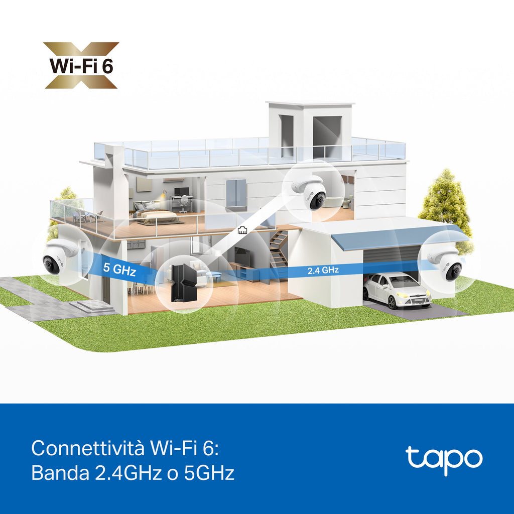 Tapo C560WS Telecamera Wi-Fi Esterno 4K 8MP, 360° Visuale, Visione Notturna a Colori Starlight, Wi-Fi/Ethernet, ⚠️Non a batteria TP-Link Showroom viveresmart.store & augmentedrealityoffers.com - P. IVA 02867250694 - DI PENTA ALESSIO - VIALE NETTUNO 167, 66023, FRANCAVILLA AL MARE (CH) - REA CH-438573