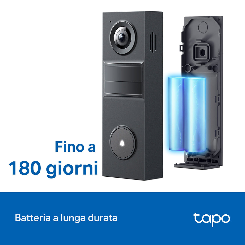 Tapo D205 Video Campanello 2K 3MP, Visione Notturna, Batteria 5200mAh TP-Link Showroom viveresmart.store & augmentedrealityoffers.com - P. IVA 02867250694 - DI PENTA ALESSIO - VIALE NETTUNO 167, 66023, FRANCAVILLA AL MARE (CH) - REA CH-438573