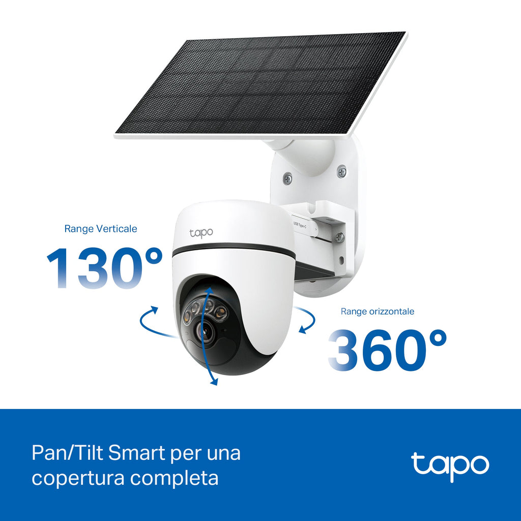 Tapo C610 KIT Telecamera WiFi Esterno 2K 3MP Senza Fili con Pannello Solare, 360° PTZ, Batteria 6700mAh TP-Link Showroom viveresmart.store & augmentedrealityoffers.com - P. IVA 02867250694 - DI PENTA ALESSIO - VIALE NETTUNO 167, 66023, FRANCAVILLA AL MARE (CH) - REA CH-438573