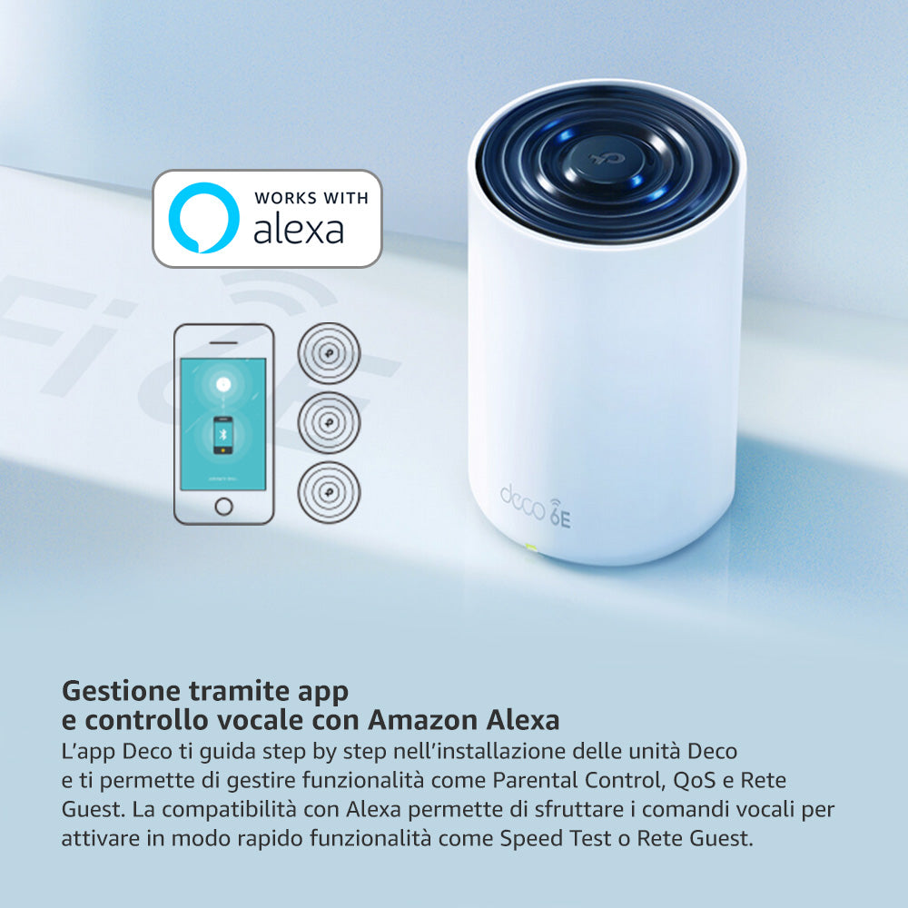 Deco XE75 Sistema Mesh Wi-Fi 6E AXE5400Mbps, 1pz