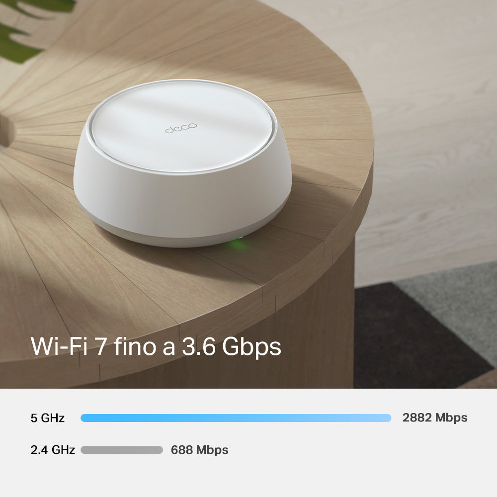 Deco BE25 Sistema Mesh Wi-Fi 7 BE3600Mbps 2 Porte 2.5Gbps, 1pz
