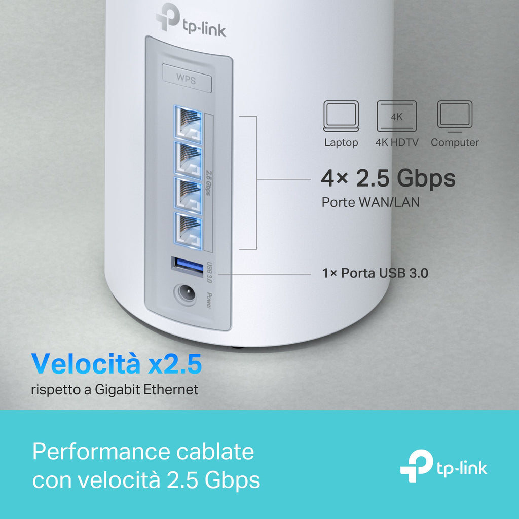 Deco BE65 Sistema Mesh Wi-Fi 7 BE9300Mbps, 1pz