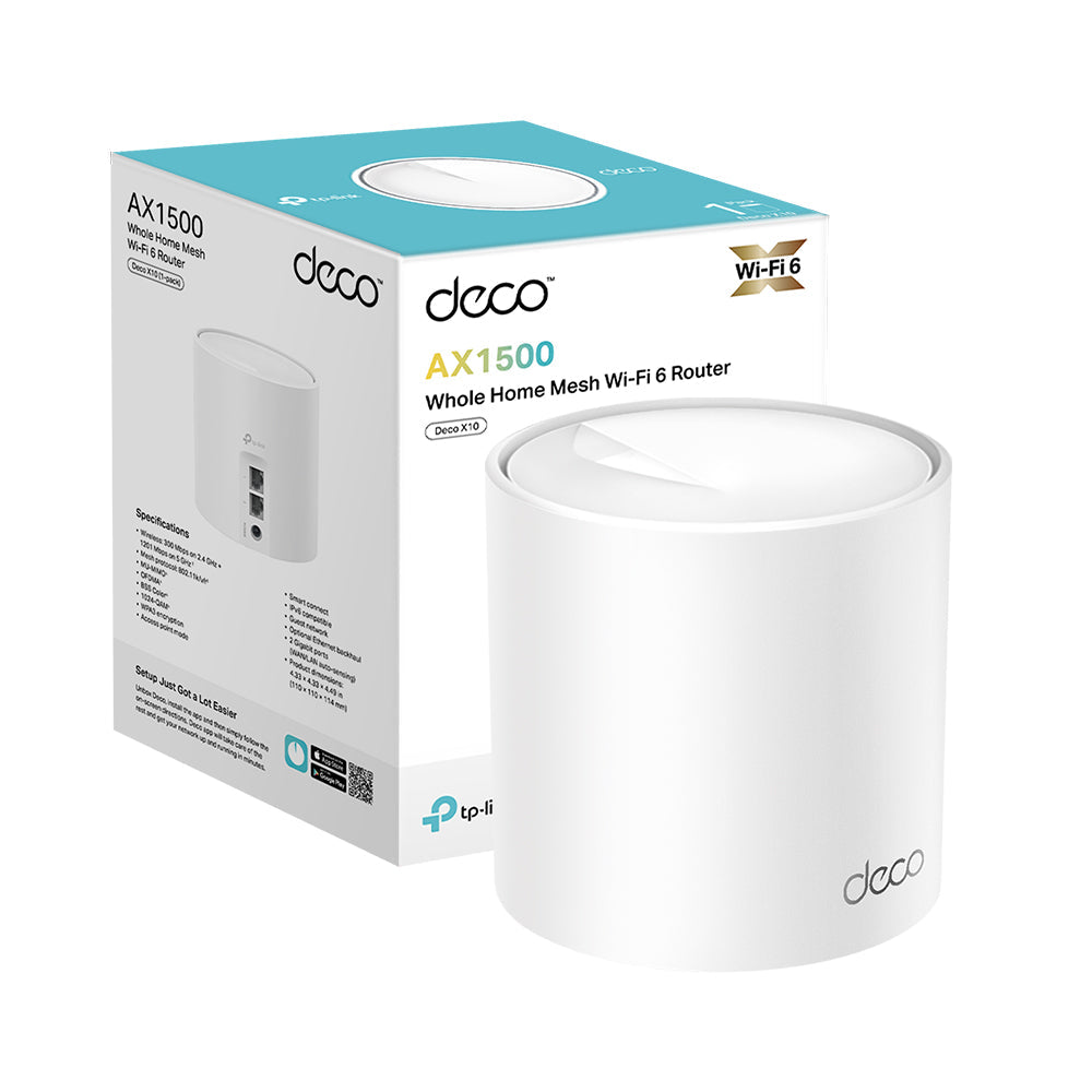 Deco X1500 Sistema Mesh Wi-Fi 6 AX1500Mbps, 1pz TP-Link Showroom viveresmart.store & augmentedrealityoffers.com - P. IVA 02867250694 - DI PENTA ALESSIO - VIALE NETTUNO 167, 66023, FRANCAVILLA AL MARE (CH) - REA CH-438573