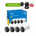 Tapo C425 Telecamera Wi-Fi Esterno a Batteria 2K 4MP, Visione Notturna a Colori, Base Magnetica, 4pz