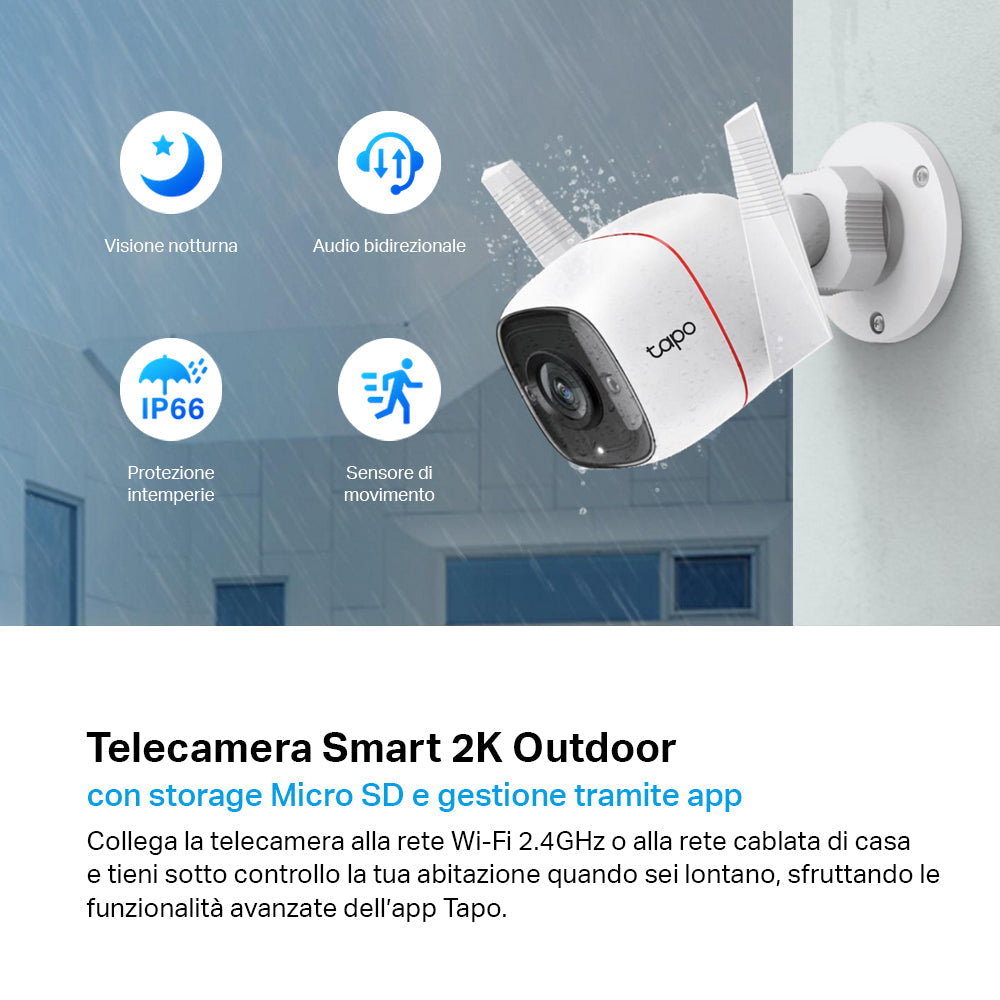 Tapo C310 Telecamera Wi-Fi Esterno 2K 3MP, Visione Notturna, Wi-Fi/Ethernet, ⚠️Non a batteria TP-Link Showroom viveresmart.store & augmentedrealityoffers.com - P. IVA 02867250694 - DI PENTA ALESSIO - VIALE NETTUNO 167, 66023, FRANCAVILLA AL MARE (CH) - REA CH-438573
