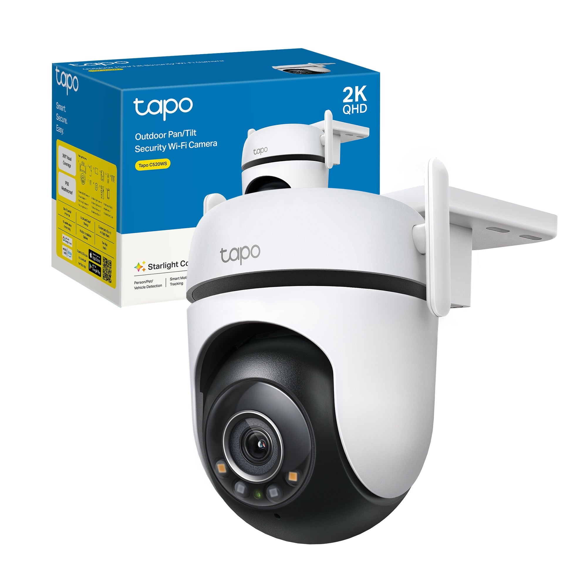 Tapo C520WS Telecamera Wi-Fi Esterno 2K 4MP, 360° Visuale, Visione Notturna a Colori Starlight, Wi-Fi/Ethernet, ⚠️Non a batteria TP-Link Showroom viveresmart.store & augmentedrealityoffers.com - P. IVA 02867250694 - DI PENTA ALESSIO - VIALE NETTUNO 167, 66023, FRANCAVILLA AL MARE (CH) - REA CH-438573