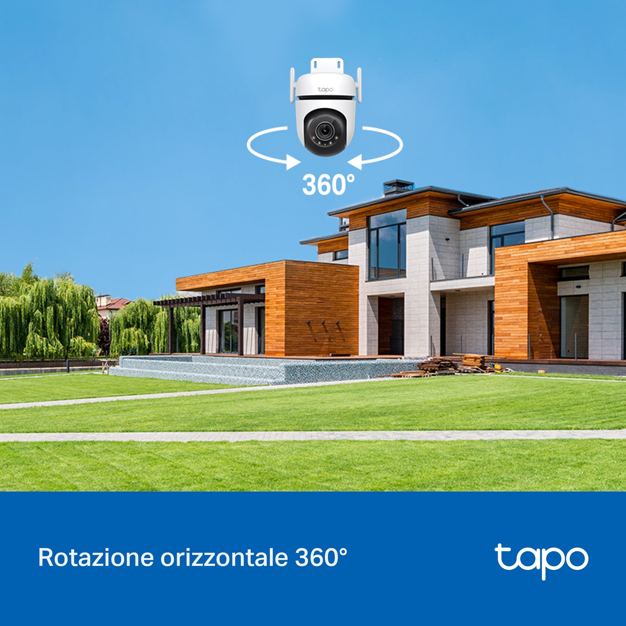 Tapo C520WS Telecamera Wi-Fi Esterno 2K 4MP, 360° Visuale, Visione Notturna a Colori Starlight, Wi-Fi/Ethernet, ⚠️Non a batteria TP-Link Showroom viveresmart.store & augmentedrealityoffers.com - P. IVA 02867250694 - DI PENTA ALESSIO - VIALE NETTUNO 167, 66023, FRANCAVILLA AL MARE (CH) - REA CH-438573