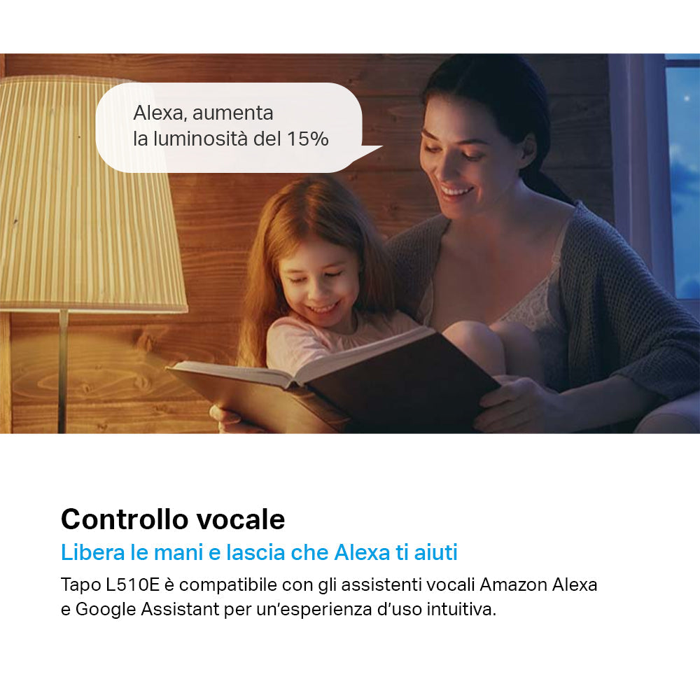 Tapo L510E Lampadina LED Smart Wi-Fi Dimmerabile 2700K E27, Controllo Vocale con Alexa, 2pz