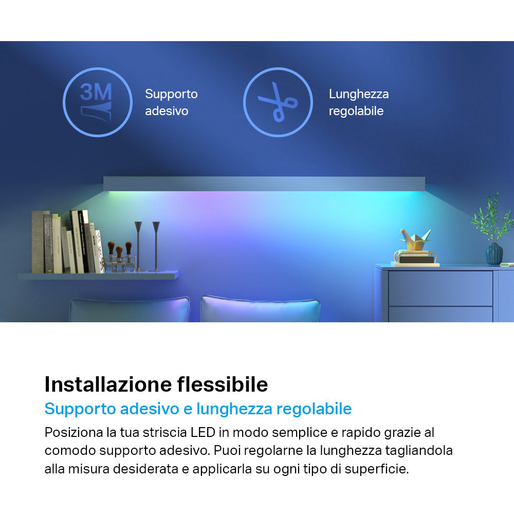 Tapo L920-5 Striscia LED Smart Wi-Fi Multicolore 5m, Zone Colore, Rivestimento Esterno, Controllo Vocale con Alexa TP-Link Showroom viveresmart.store & augmentedrealityoffers.com - P. IVA 02867250694 - DI PENTA ALESSIO - VIALE NETTUNO 167, 66023, FRANCAVILLA AL MARE (CH) - REA CH-438573