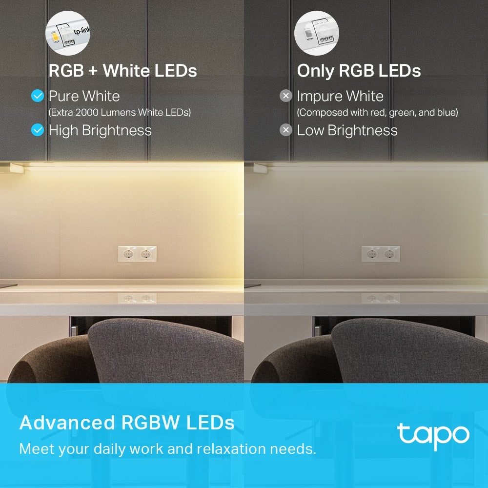 Tapo L930-10 Striscia LED Smart Wi-Fi Multicolore 2x5m, Extra-Luminosa, Zone Colore, Rivestimento Esterno, Controllo Vocale con Alexa TP-Link Showroom viveresmart.store & augmentedrealityoffers.com - P. IVA 02867250694 - DI PENTA ALESSIO - VIALE NETTUNO 167, 66023, FRANCAVILLA AL MARE (CH) - REA CH-438573