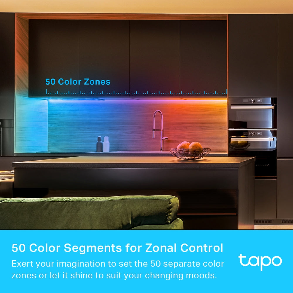 Tapo L930-10 Striscia LED Smart Wi-Fi Multicolore 2x5m, Extra-Luminosa, Zone Colore, Rivestimento Esterno, Controllo Vocale con Alexa TP-Link Showroom viveresmart.store & augmentedrealityoffers.com - P. IVA 02867250694 - DI PENTA ALESSIO - VIALE NETTUNO 167, 66023, FRANCAVILLA AL MARE (CH) - REA CH-438573