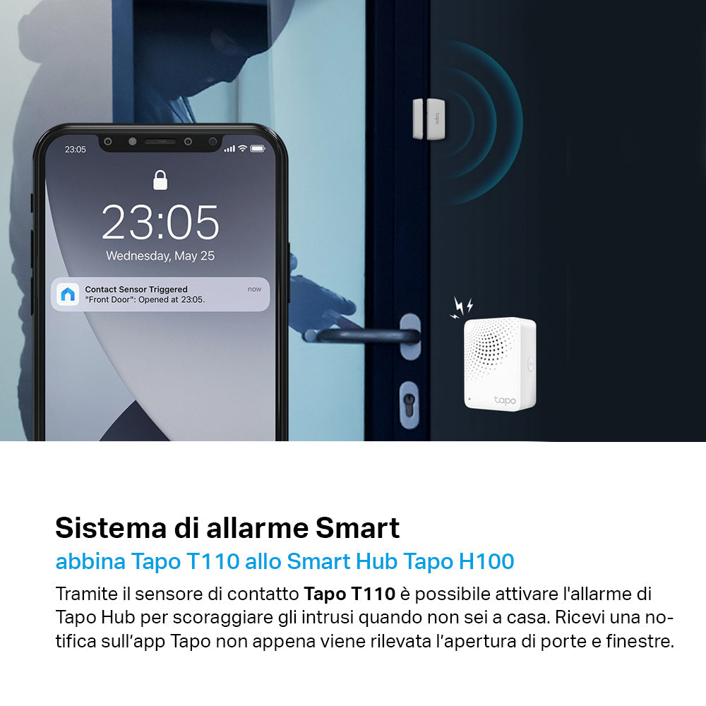 Tapo T110 Sensore di Contatto, ⚠️Tapo Hub Necessario, 3pz