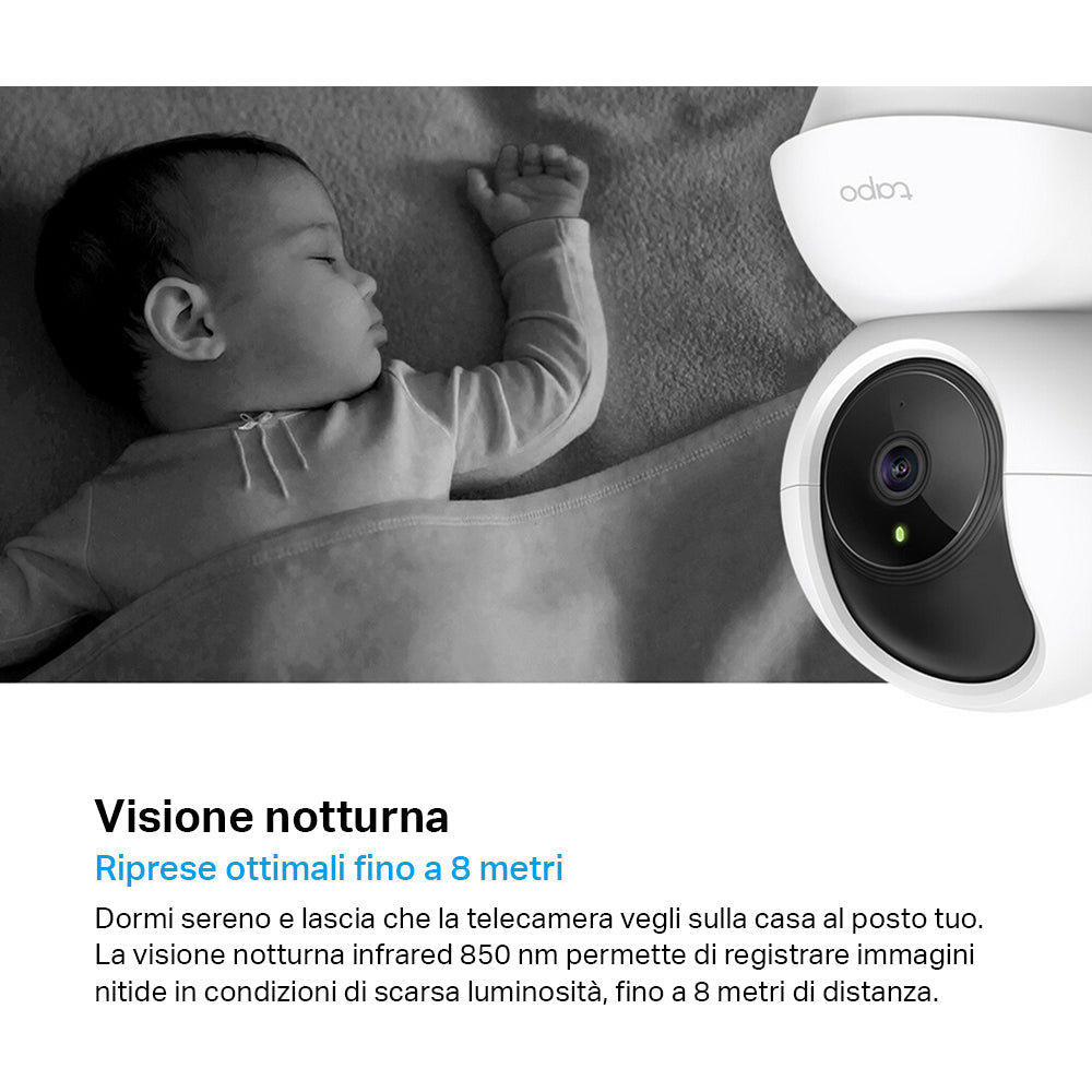 Tapo C210 Telecamera Wi-Fi Interno 2K 3MP, 360° Visuale TP-Link Showroom viveresmart.store & augmentedrealityoffers.com - P. IVA 02867250694 - DI PENTA ALESSIO - VIALE NETTUNO 167, 66023, FRANCAVILLA AL MARE (CH) - REA CH-438573