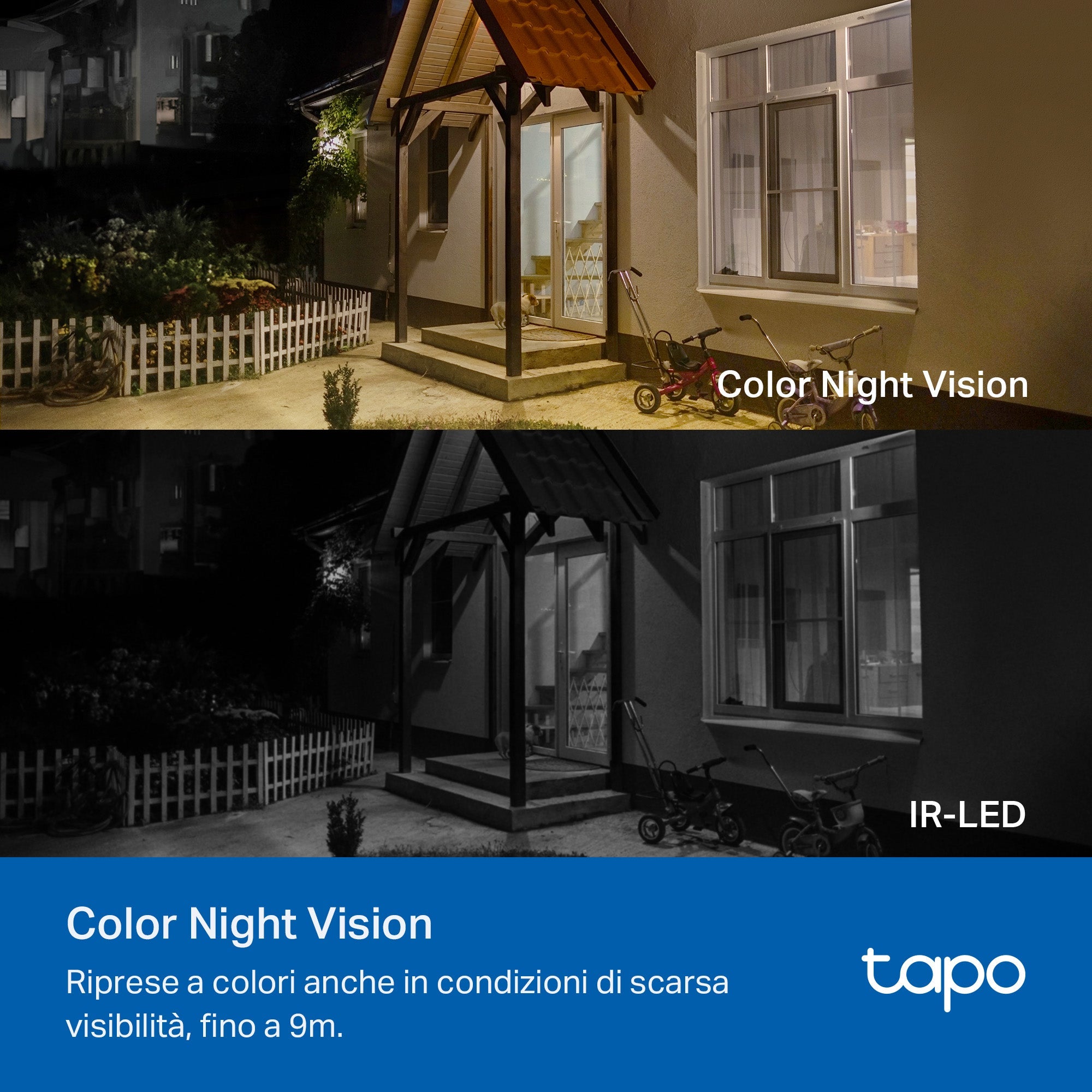 Tapo C410 KIT Telecamera Wi-Fi Esterno a Batteria 2K 3MP con Panello Solare, Visione Notturna a Colori