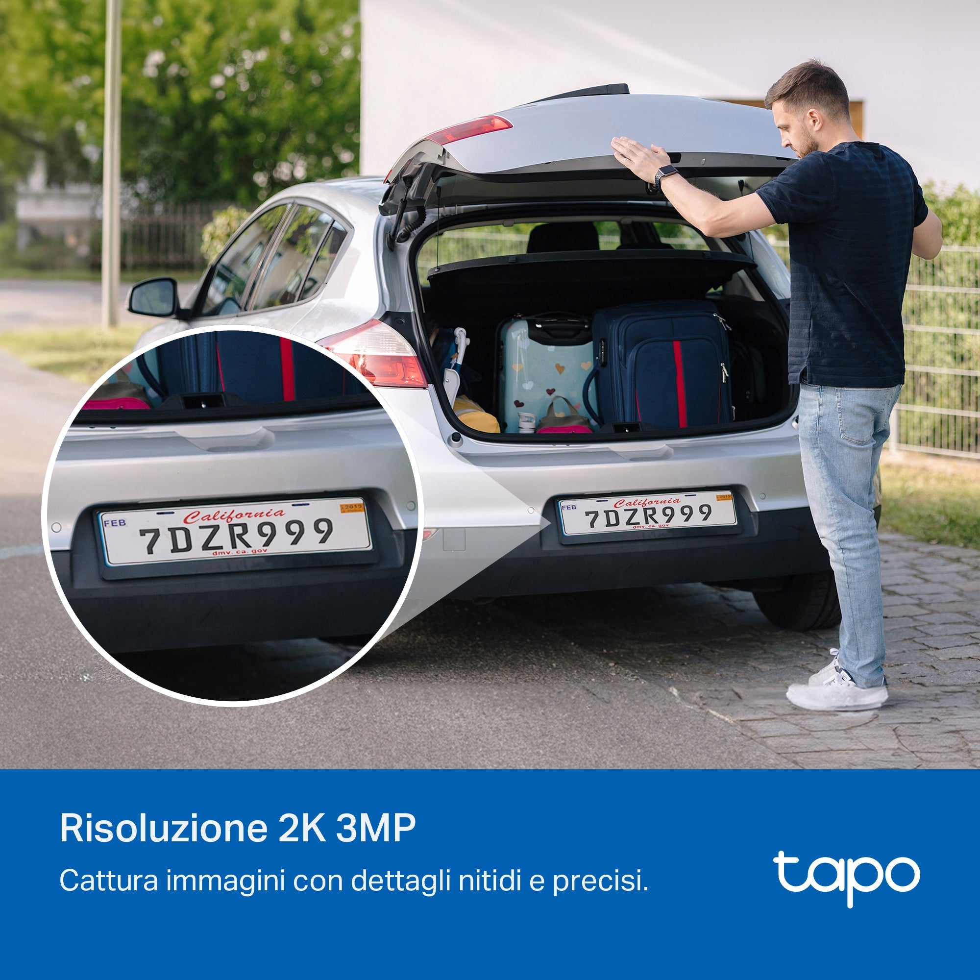 Tapo C410 Telecamera Wi-Fi Esterno a Batteria 2K 3MP, Visione Notturna a Colori