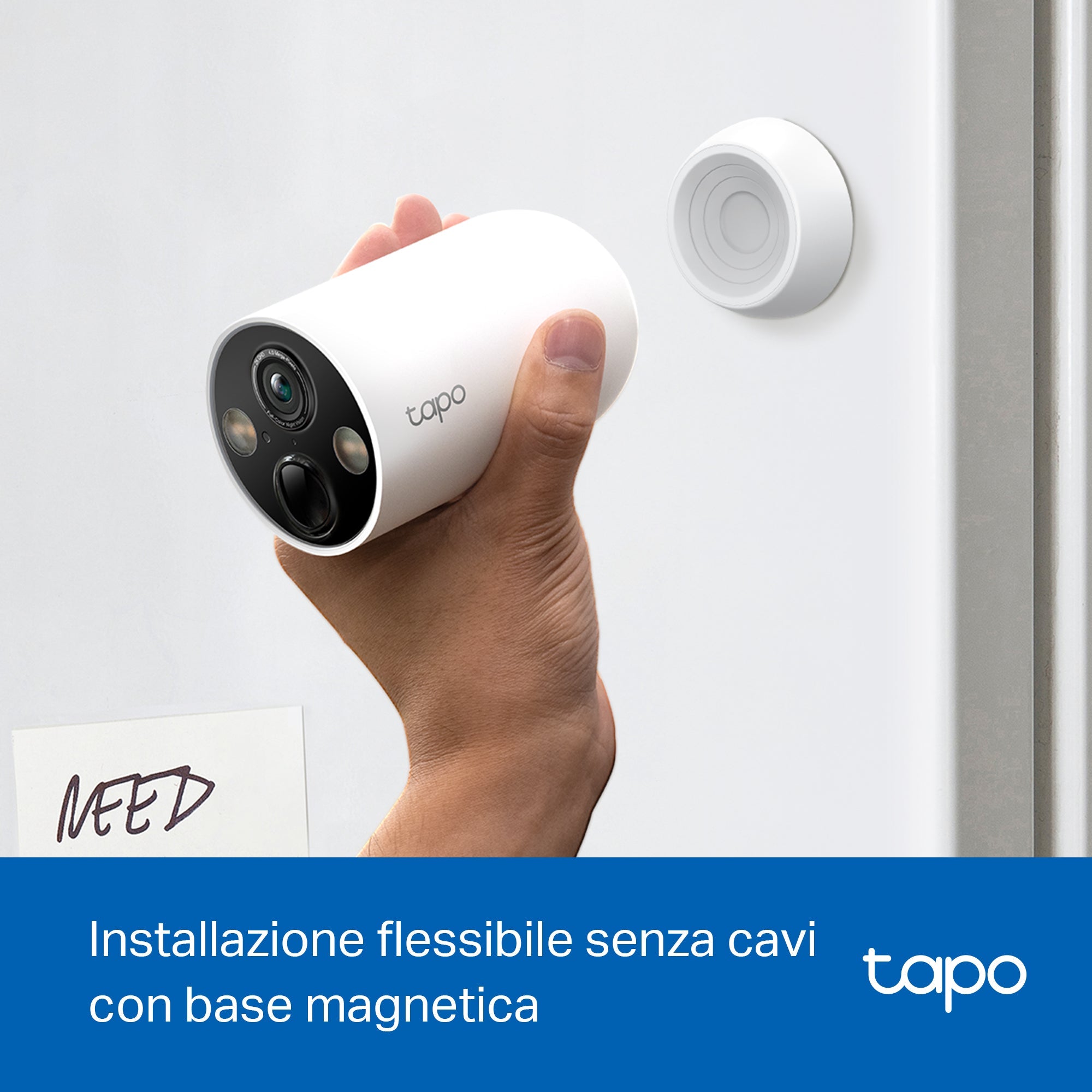 Tapo C425 Telecamera Wi-Fi Esterno a Batteria 2K 4MP, Visione Notturna a Colori, Base Magnetica, 2pz