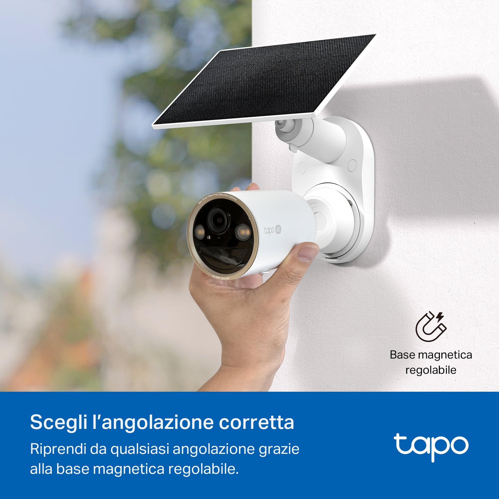 Tapo C460 KIT Telecamera Wi-Fi Esterno a Batteria 4K 8MP con Panello Solare, Visione Notturna a Colori Starlight, Base Magnetica TP-Link Showroom viveresmart.store & augmentedrealityoffers.com - P. IVA 02867250694 - DI PENTA ALESSIO - VIALE NETTUNO 167, 66023, FRANCAVILLA AL MARE (CH) - REA CH-438573