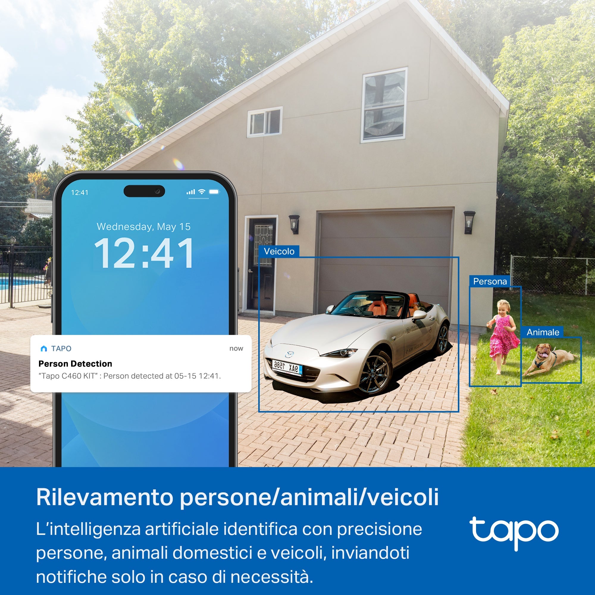 Tapo C460 KIT Telecamera Wi-Fi Esterno a Batteria 4K 8MP con Panello Solare, Visione Notturna a Colori Starlight, Base Magnetica TP-Link Showroom viveresmart.store & augmentedrealityoffers.com - P. IVA 02867250694 - DI PENTA ALESSIO - VIALE NETTUNO 167, 66023, FRANCAVILLA AL MARE (CH) - REA CH-438573