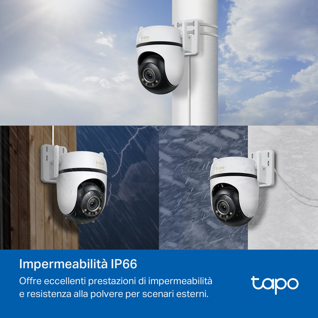 Tapo C530WS Telecamera Wi-Fi Esterno, 3K 5MP, 360° Visuale, Visione Notturna a Colori Starlight, Wi-Fi/Ethernet, ⚠️Non a batteria TP-Link Showroom viveresmart.store & augmentedrealityoffers.com - P. IVA 02867250694 - DI PENTA ALESSIO - VIALE NETTUNO 167, 66023, FRANCAVILLA AL MARE (CH) - REA CH-438573