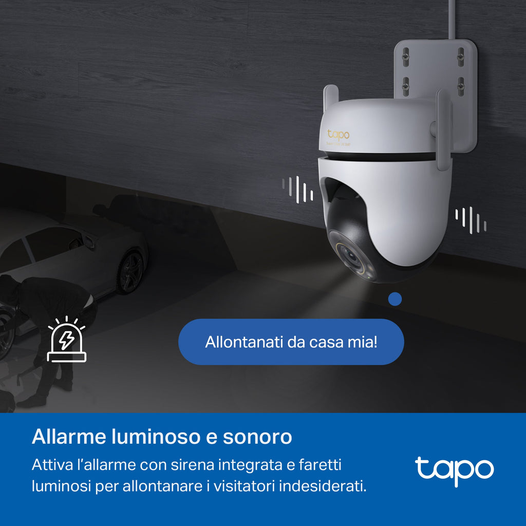 Tapo C530WS Telecamera Wi-Fi Esterno, 3K 5MP, 360° Visuale, Visione Notturna a Colori Starlight, Wi-Fi/Ethernet, ⚠️Non a batteria TP-Link Showroom viveresmart.store & augmentedrealityoffers.com - P. IVA 02867250694 - DI PENTA ALESSIO - VIALE NETTUNO 167, 66023, FRANCAVILLA AL MARE (CH) - REA CH-438573