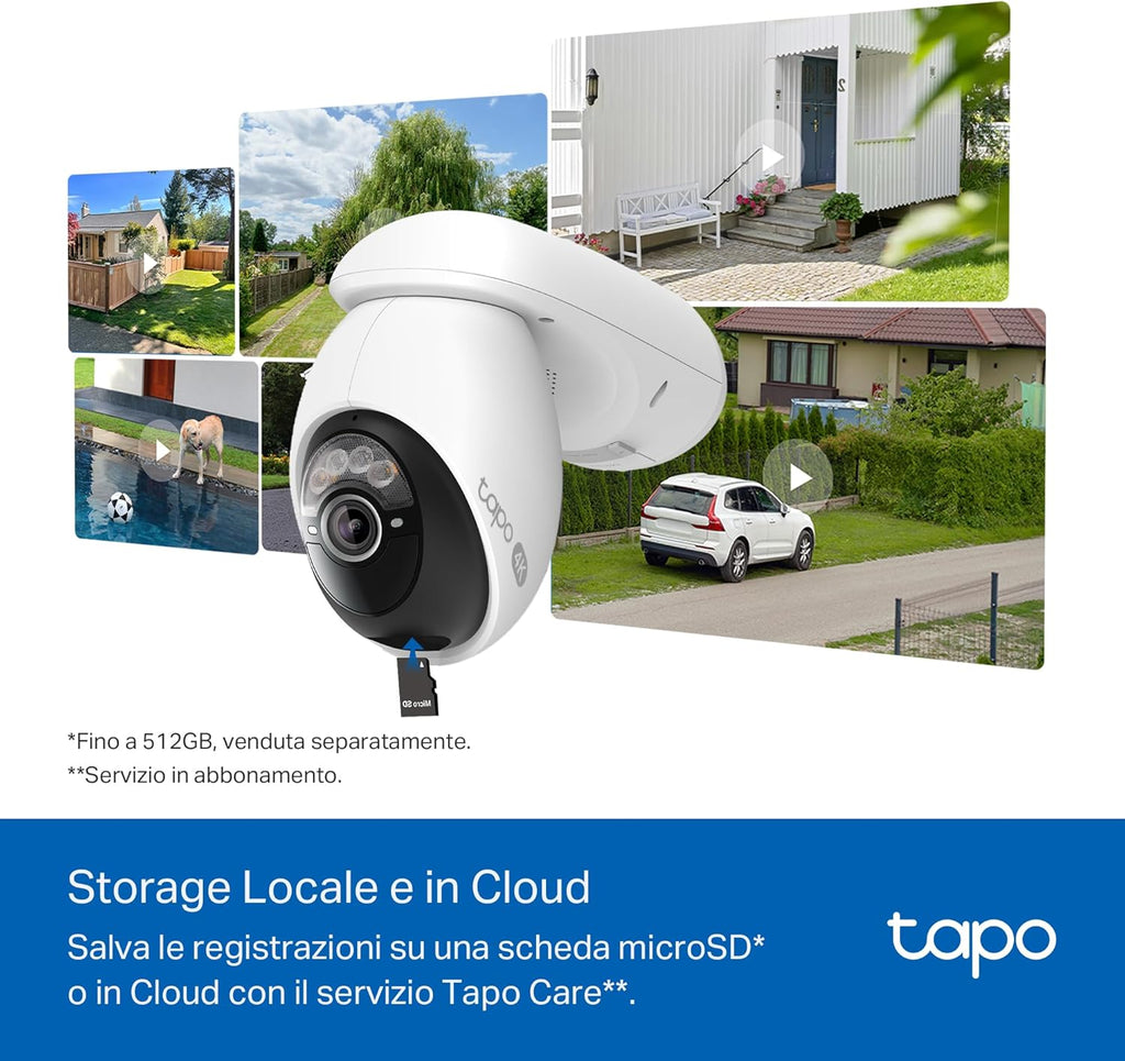 Tapo C660 KIT Telecamera Wi-Fi Esterno 4K 8MP a Batteria, 360° PTZ, Visione Notturna a Colori Starlight, Batteria 10000mAh TP-Link Showroom viveresmart.store & augmentedrealityoffers.com - P. IVA 02867250694 - DI PENTA ALESSIO - VIALE NETTUNO 167, 66023, FRANCAVILLA AL MARE (CH) - REA CH-438573
