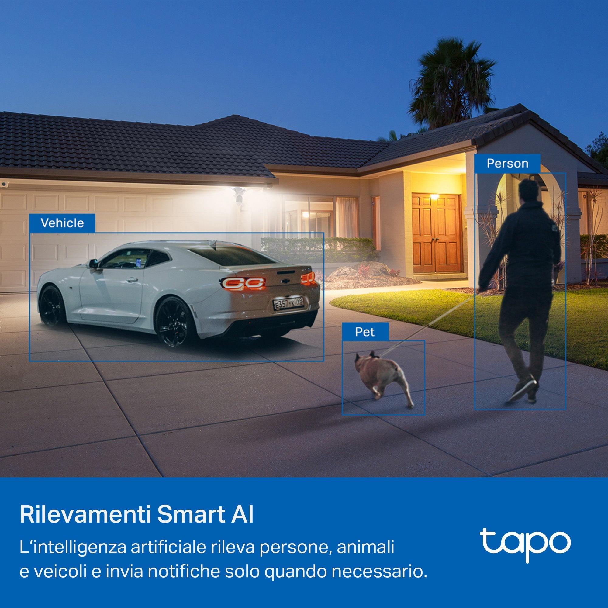 Tapo C720 Telecamera Wi-Fi Esterno 2K 4MP Smart AI Floodlight, Visione Notturna e Proiettori 2800-Lumen TP-Link Showroom viveresmart.store & augmentedrealityoffers.com - P. IVA 02867250694 - DI PENTA ALESSIO - VIALE NETTUNO 167, 66023, FRANCAVILLA AL MARE (CH) - REA CH-438573