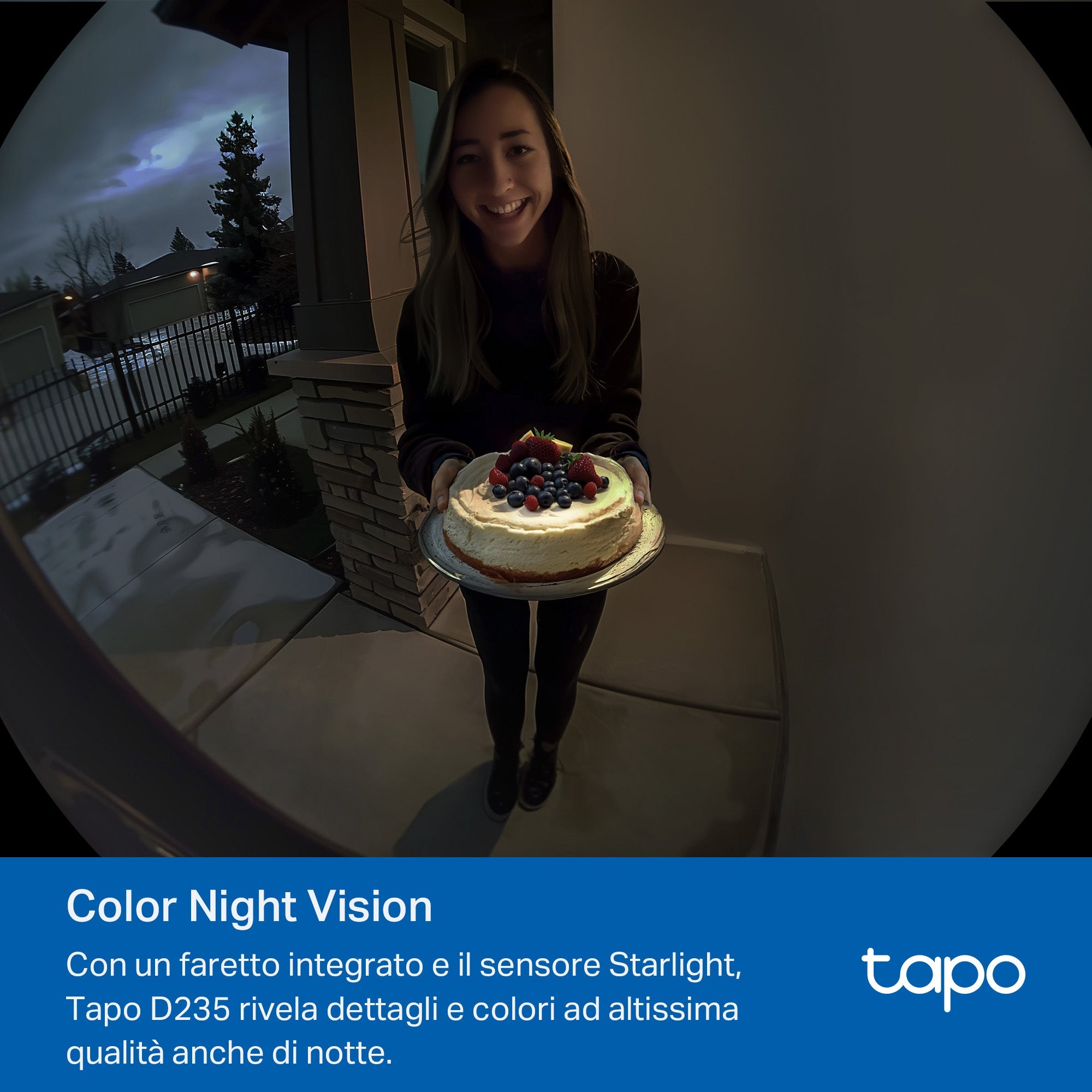 Tapo D235 Video Campanello 2K 5MP, Visione Notturna a Colori, Batteria 10000mAh o Connessione Cablata