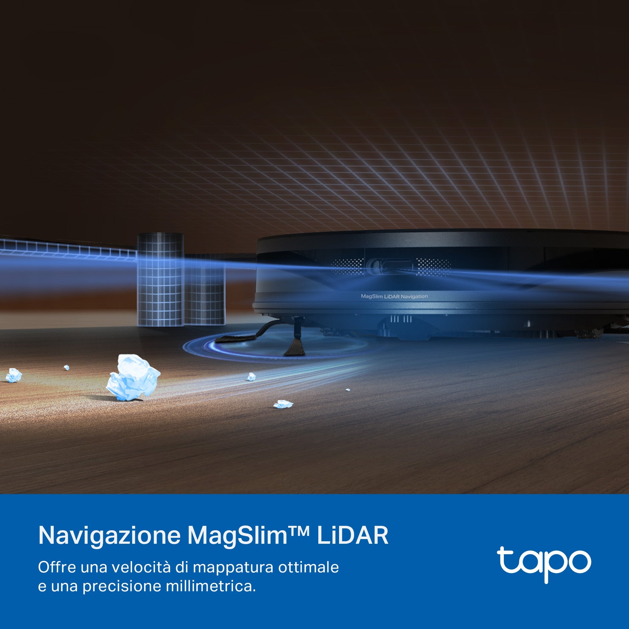 Tapo RV20 Max Robot Aspirapolvere, Navigazione LiDAR MagSlim, ⚠️Offerta Prime Una Videocamera In Omaggio
