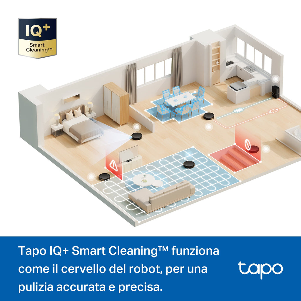 Tapo RV20 Max Plus Robot Aspirapolvere, All-in-one, Navigazione LiDAR MagSlim,⚠️Aggiungi al carrello: Un Faretto LED gratis!