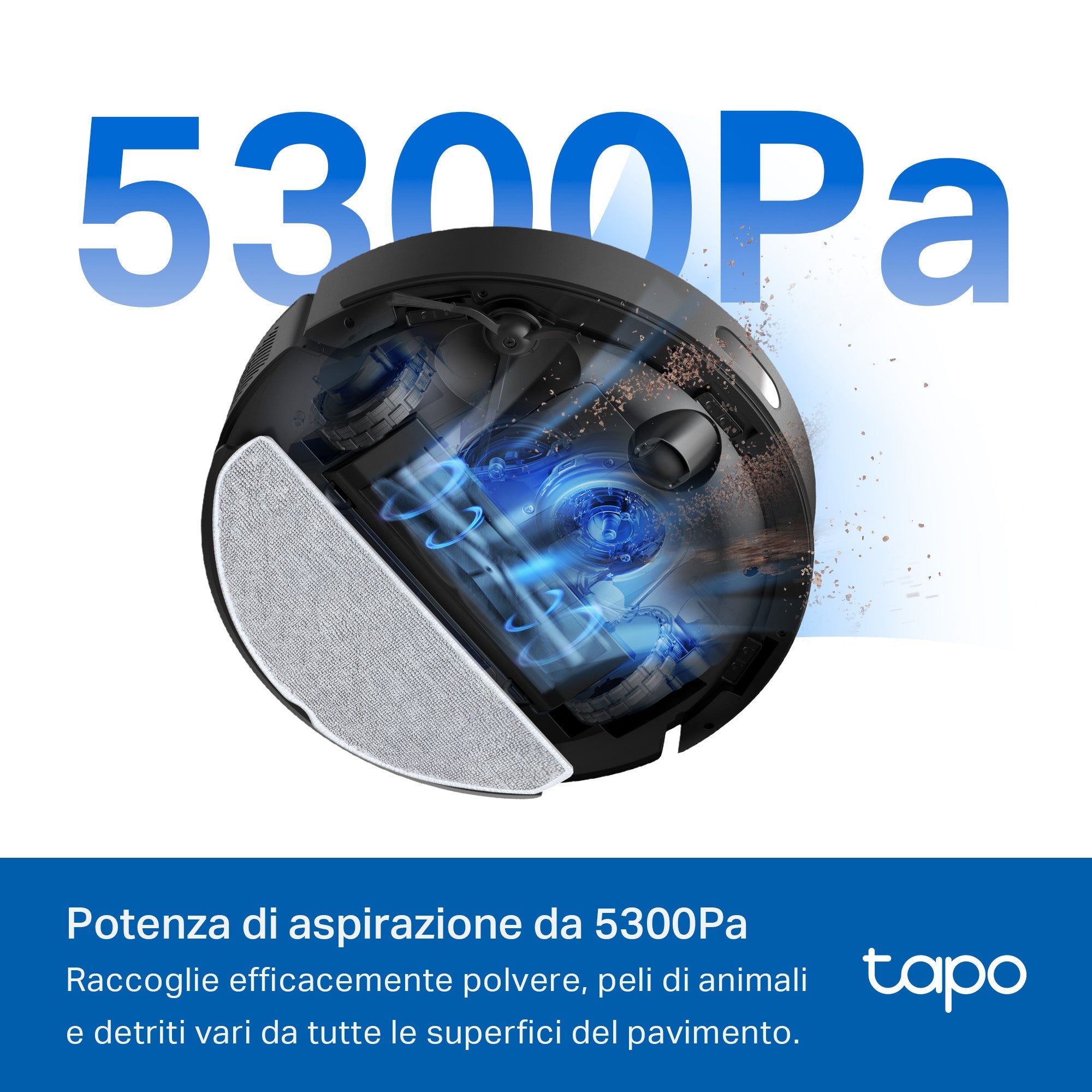 Tapo RV30 Max Robot Aspirapolvere, Doppia Navigazione LiDAR+IMU, ⚠️Offerta Prime Una Videocamera In Omaggio