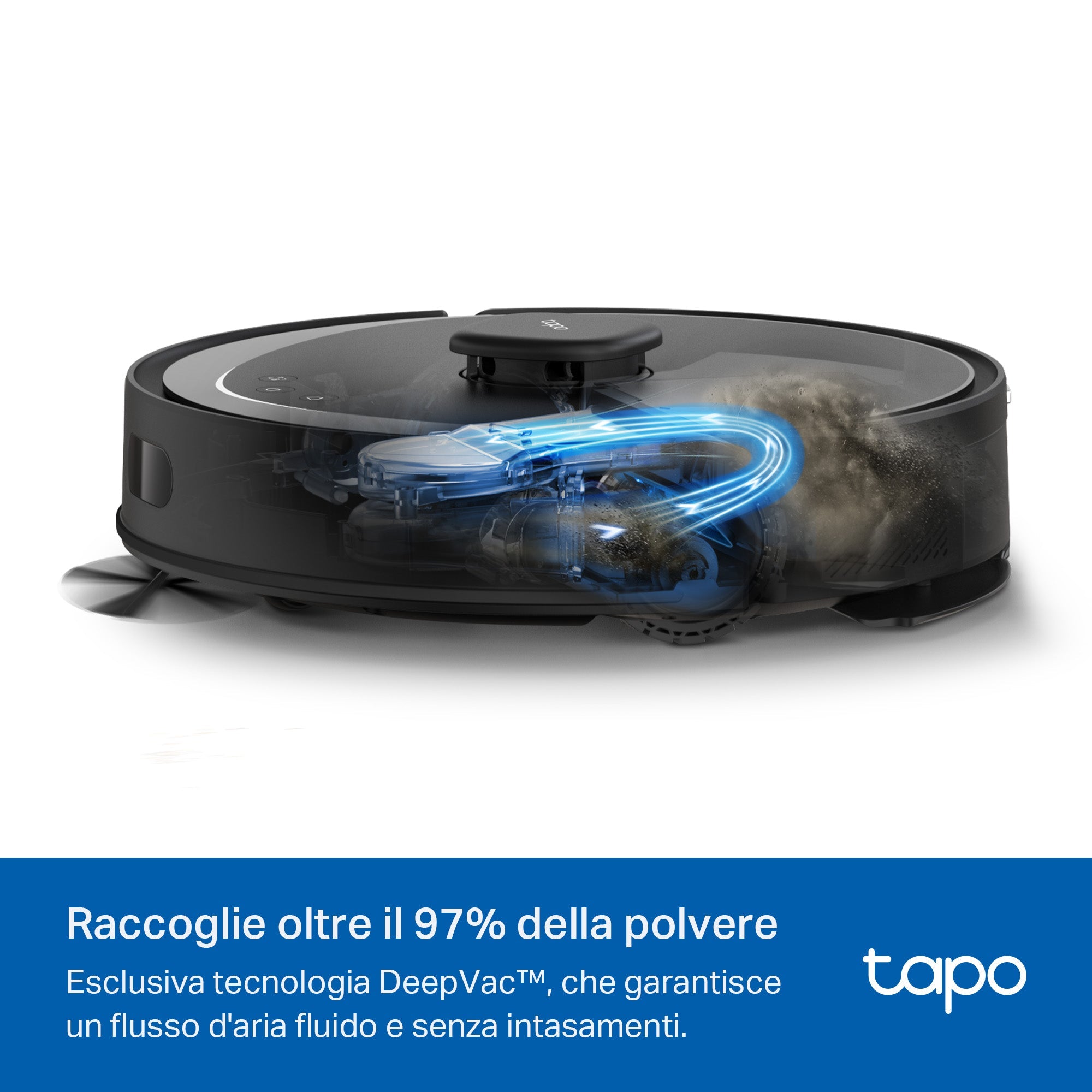 Tapo RV30 Max Robot Aspirapolvere, Doppia Navigazione LiDAR+IMU, ⚠️Offerta Prime Una Videocamera In Omaggio